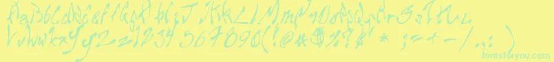 Шрифт Chupa10 – зелёные шрифты на жёлтом фоне