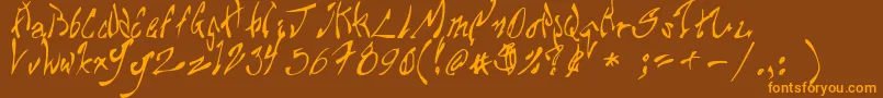 Chupa10 Font – Orange Fonts on Brown Background