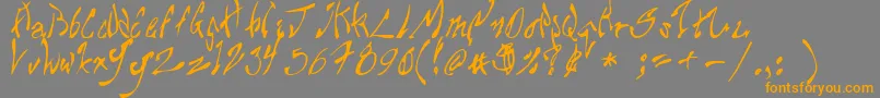 Chupa10 Font – Orange Fonts on Gray Background
