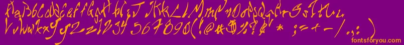 Chupa10 Font – Orange Fonts on Purple Background