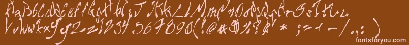 Chupa10 Font – Pink Fonts on Brown Background