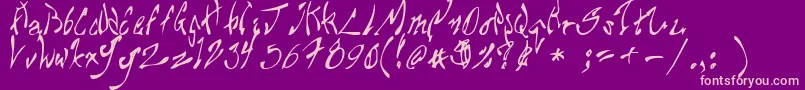Chupa10 Font – Pink Fonts on Purple Background