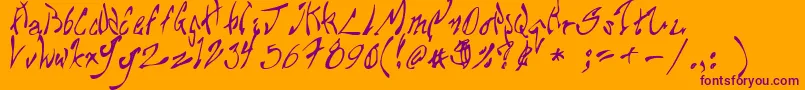Chupa10 Font – Purple Fonts on Orange Background