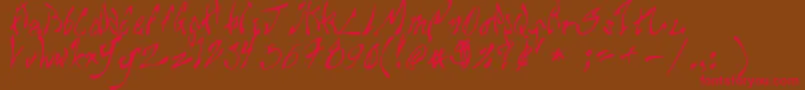 Chupa10 Font – Red Fonts on Brown Background