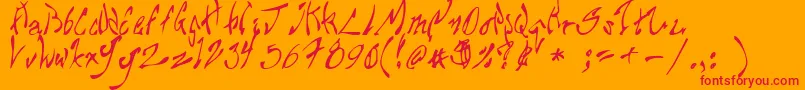 fuente Chupa10 – Fuentes Rojas Sobre Fondo Naranja