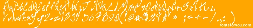 Weitere Informationen zur Chupa10-Schriftart Chupa10-Schriftart – Weiße Schriften auf orangefarbenem Hintergrund