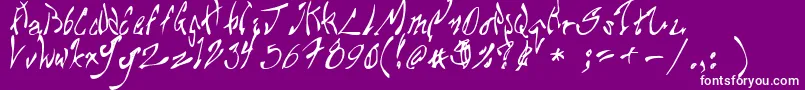 Fonte Chupa10 – fontes brancas em um fundo violeta