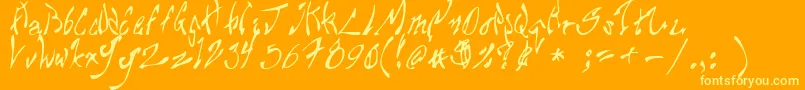 Chupa10 Font – Yellow Fonts on Orange Background
