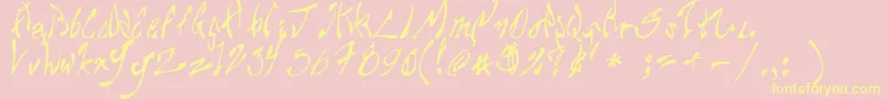 Chupa10 Font – Yellow Fonts on Pink Background