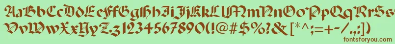 PercivalRegular Font – Brown Fonts on Green Background