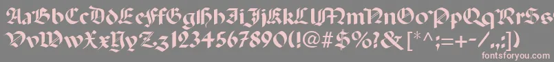 PercivalRegular Font – Pink Fonts on Gray Background