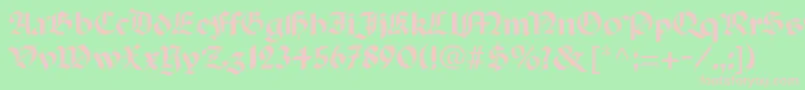 PercivalRegular Font – Pink Fonts on Green Background