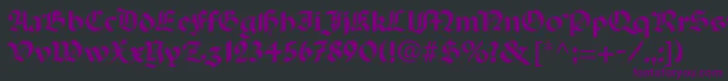 PercivalRegular Font – Purple Fonts on Black Background