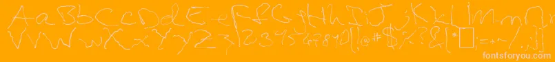 Parkinsons Font – Pink Fonts on Orange Background