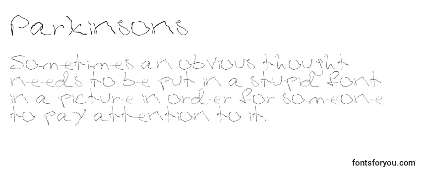 Review of the Parkinsons Font