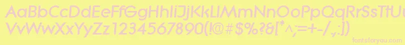 LiteraBoldItalic Font – Pink Fonts on Yellow Background