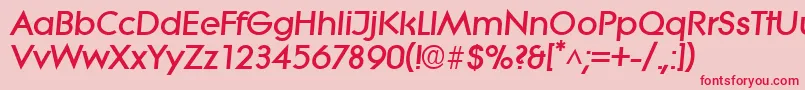 LiteraBoldItalic Font – Red Fonts on Pink Background