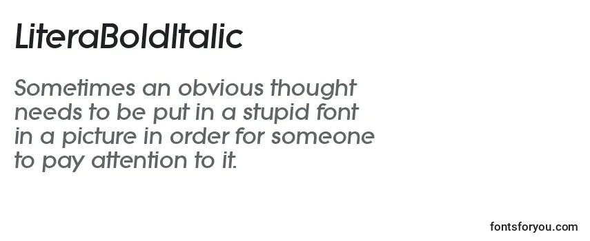 Шрифт LiteraBoldItalic