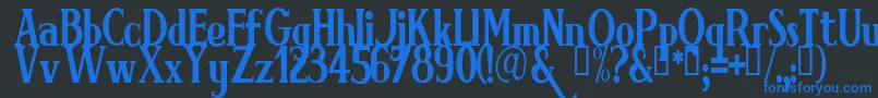 Brimn Font – Blue Fonts on Black Background