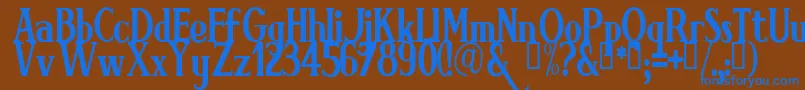 Шрифт Brimn – синие шрифты на коричневом фоне