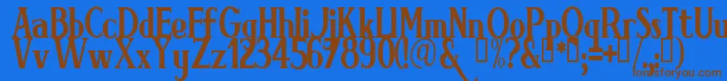 Шрифт Brimn – коричневые шрифты на синем фоне