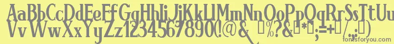 Brimn Font – Gray Fonts on Yellow Background