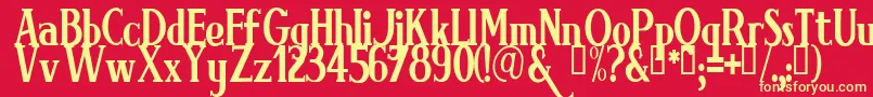 Brimn Font – Yellow Fonts on Red Background