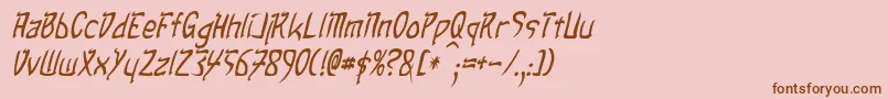 TaibaijanItalic Font – Brown Fonts on Pink Background