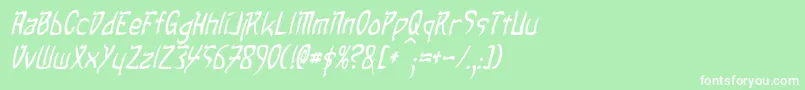 TaibaijanItalic Font – White Fonts on Green Background