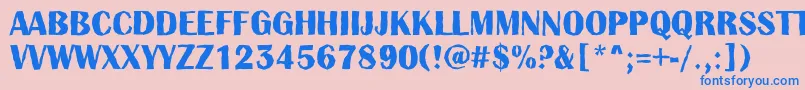 AAlbionictitulbrkBold Font – Blue Fonts on Pink Background