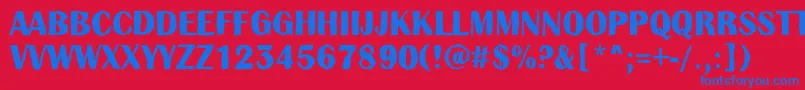 AAlbionictitulbrkBold Font – Blue Fonts on Red Background