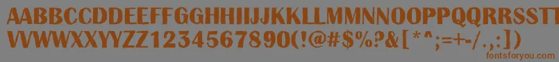 AAlbionictitulbrkBold-Schriftart – Braune Schriften auf grauem Hintergrund