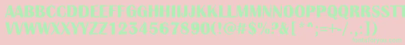 AAlbionictitulbrkBold Font – Green Fonts on Pink Background