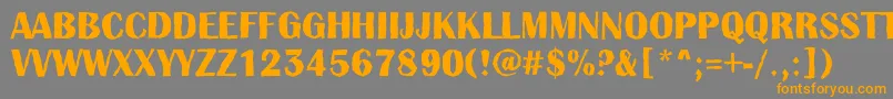 AAlbionictitulbrkBold Font – Orange Fonts on Gray Background