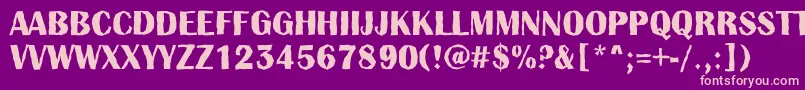 AAlbionictitulbrkBold Font – Pink Fonts on Purple Background