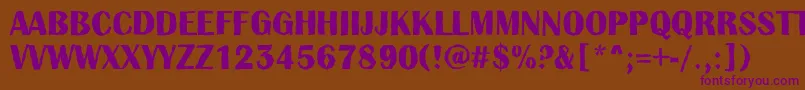 AAlbionictitulbrkBold Font – Purple Fonts on Brown Background