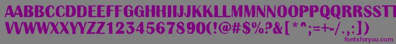AAlbionictitulbrkBold Font – Purple Fonts on Gray Background