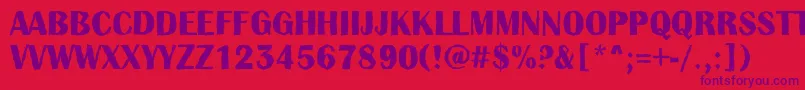 AAlbionictitulbrkBold Font – Purple Fonts on Red Background