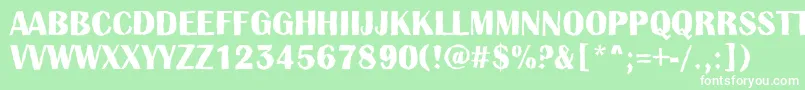 AAlbionictitulbrkBold Font – White Fonts on Green Background