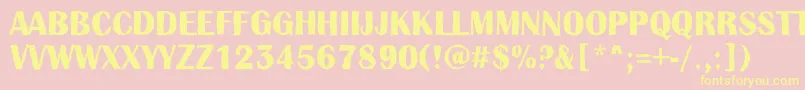 AAlbionictitulbrkBold Font – Yellow Fonts on Pink Background