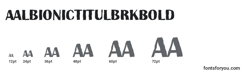Размеры шрифта AAlbionictitulbrkBold