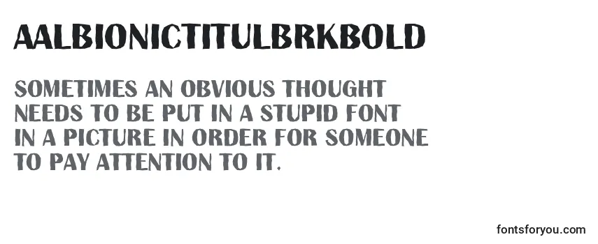 Review of the AAlbionictitulbrkBold Font
