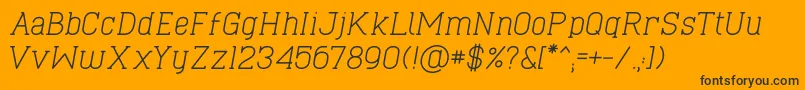 CaboSlabItalic Font – Black Fonts on Orange Background