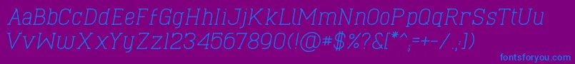 CaboSlabItalic Font – Blue Fonts on Purple Background