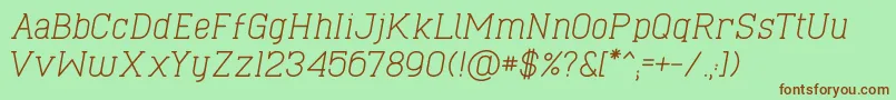 More about CaboSlabItalic Font CaboSlabItalic Font – Brown Fonts on Green Background