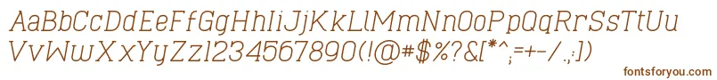 CaboSlabItalic-Schriftart – Braune Schriften auf weißem Hintergrund