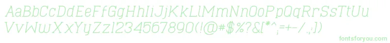 CaboSlabItalic Font – Green Fonts on White Background