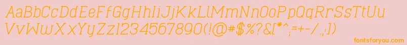 CaboSlabItalic Font – Orange Fonts on Pink Background