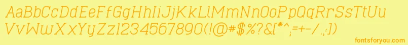 CaboSlabItalic Font – Orange Fonts on Yellow Background