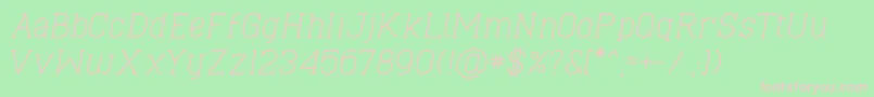 CaboSlabItalic Font – Pink Fonts on Green Background